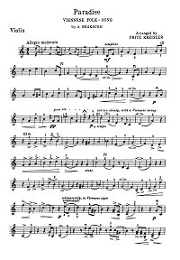 Krakauer - Paradise (Viennese song) - Instrument part - First page